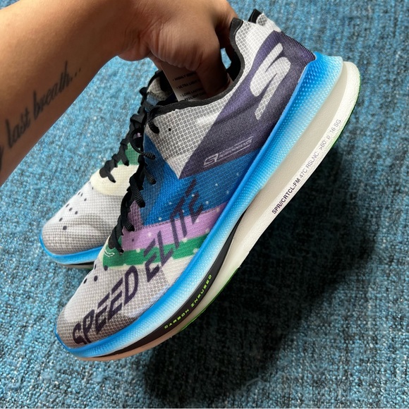 Skechers Go Run Speed Elite Running Shoes in Hyper Burst Multicolor - Picture 3 of 11